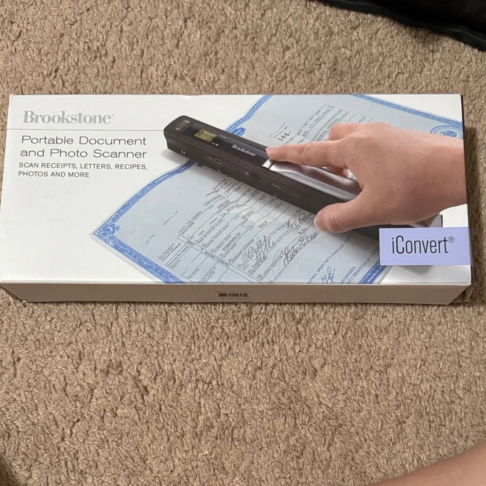 Brookstone iConvert Black Portable Scanner
